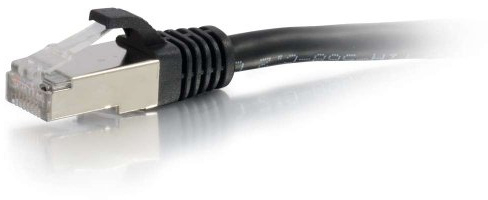 C2G Legrand Cat6 Ethernet Cable, Snagless Unshielded Cat6 Patch Cable, Black Network Patch Cable, 12 Foot Snagless STP Ethernet Cable, 1 Count, C2G 00818