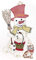 Plauener Spitze Fensterbild Schneemann mit Katze farbig Fensterdeko Fensterschmuck Bilder Handarbeit Deko Fenster