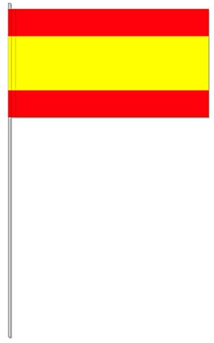10 Fähnchen * SPANIEN * als Deko für Mottoparty oder Länder-Party // Flaggen Fahnen Papierfahnen flag rot gelb spain