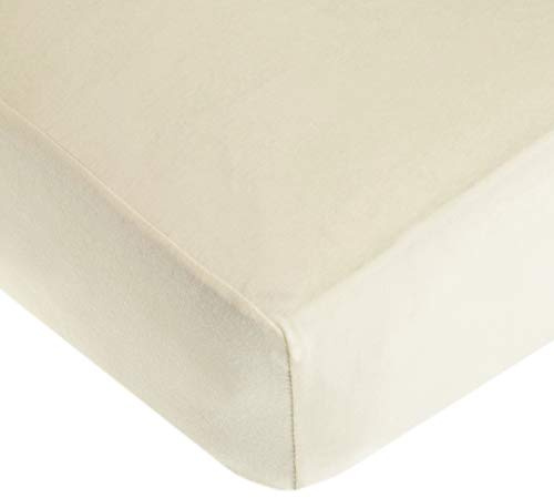American Baby Company 100% Natural Cotton Fitted Crib Sheet 52 x 28 - Soft, Breathable, Hypoallergenic & Gentle Toddler Bed Sheet, Ecru, Neutral for Boys & Girls