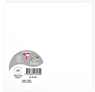 Clairefontaine 1816C Packung (mit 25 Karten Pollen, 135 x 135 mm) 210g, Weiß