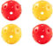 Bandito FunHockey Turnierbälle für Kinder, 4 Bälle, Floorball für Garten, rot, gelb