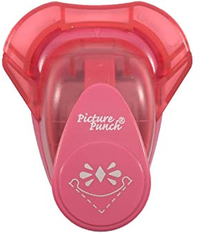 Vaessen Creative Eckenstanzer Stern, Medium, Eckenabrunder aus Metall und Plastik, zum Basteln mit Papier, Karten Gestalten und Scrapbooking, 14.0 x 10.0 x 5.0 cm, Rosa