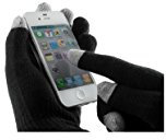 GUANTI TOUCHSCREEN CAPACITIVI PER IPHONE/IPAD/GALAXY S S2 TAB SMARTPHONE NERI