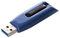 Verbatim Store 'n' Go V3 MAX USB-Stick, USB-3.2 Gen 1, 64GB, Speicherstick mit Schiebemechanismus, SuperSpeed-Schnittstelle, externer Speicher für Laptop Notebook & Co, blau/schwarz