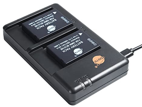 DSTE 2pcs DMW-BCG10 Rechargeable Li-ion Battery + Charger DC57U for Panasonic DMW-BCG10E, DMW-BCG10PP and Panasonic Lumix DMC-ZS1, DMC-ZS3, DMC-ZS5, DMC-ZS6, DMC-ZS7, DMC-ZS8, DMC-ZS9, DMC-ZS10, DMC-ZS15, DMC-ZS19, DMC-ZS20, DMC-ZS25, DMC-ZX1, DMC-ZX3,DMC-3D1, DMC-SZ8, DMC-TZ6, DMC-TZ7, DMC-TZ8, DMC-TZ10, DMC-TZ18, DMC-TZ19, DMC-TZ20, DMC-TZ25, DMC-TZ30, DMC-TZ35, DMC-ZR1, DMC-ZR3 Digital Cameras