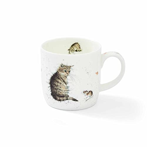 Wrendale by Royal Worcester Cat and Mouse Bone China Mug,11Fl Oz