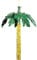 Green & Gold Palm Tree Foil Decoration (63cm x 16cm) 1 Count - Festive Tropical Party Decor