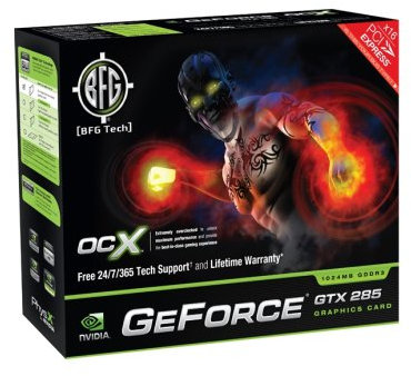 BFG GF GTX 285 OCX Carte Graphique DDR3 PCI-E 1 Go