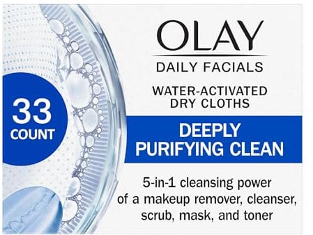 Olay 2-In-1 Cloths Combo/Oily - 33 Count