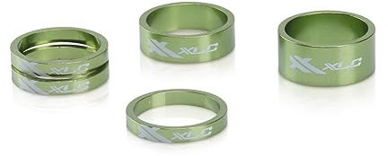 XLC Lenkkopferweiterung A-Head Spacer-Set AS-A02 3x5/1x10/1x15 mm 1 1/8 Zoll, limegreen, 2500531518