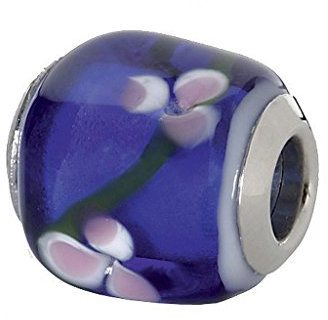 CEM Beads Glaskugel blau 925/-Silber CD709