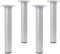 Amig - Kit 4X Pata de Acero para Muebles - Resistente y Versátil - Ideal para Mesas y Escritorios - Tapón Antirayaduras - Fácil Fijación, Plata, 30x250mm, Metal