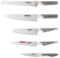 Global G-2951138R 5-teiliges Messerset bestehend aus G-2, G-9R, GS-5, GS-11, GS-38