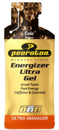 Peeroton Energizer Ultra Gel Cola - Isotonic Energy Gel für maximale Ausdauer mit 26.5 g Kohlenhydraten, wirkt nach 2-5 Minuten, Power Gel - leicht verdaulich und bekömmlich, 40ml (1er Pack)