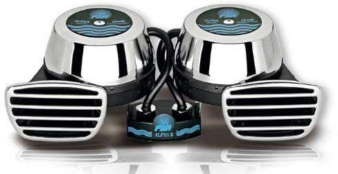 FISA Fanfare Alpha 2 - Bootshupe für Wasserfahrzeuge - Horn aus ABS in Silber - 12 Volt, 112 dB, ca. 1200 m Hörbarkeit