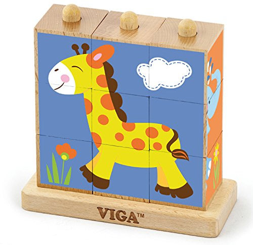 Viga 50834 - Stapelpuzzle, Wildtiere