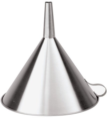 Paderno Imbuto da Cucina Multiuso per Ingredienti Liquidi, Secchi e in Polvere, con Maniglia in Acciaio Inossidabile, Argento, Diametro 30 cm