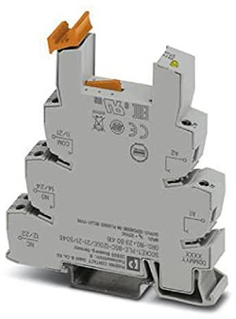 PHOENIX CONTACT PLC-BSC-120UC/21-21/SO46 PLC-Grundklemme gegen Störströme Beziehungsweise Störspannungen auf der Steuerseite mit Schraubanschluss, Ohne Relais Oder Solid State RelaisbeStkung, 10 Stück