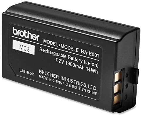 Brother BA-E001 Rechargeable Printer Battery, Brother Genuine Accessory, Black