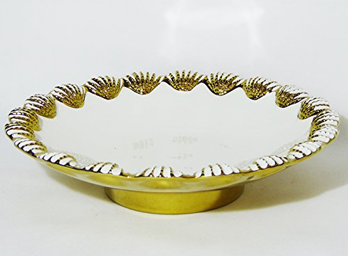 Assiette céramique conghiglie or ronde