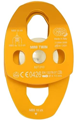 Kong Polea Mini Twin, Naranja, 10 cm