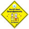 World's besten Großeltern an Bord Autoschild, Grandparnet Auto Schild, Baby A, Baby on Board Zeichen, Stoßstange Aufkleber Baby, Aufkleber, Auto Schild, Baby Auto Schild