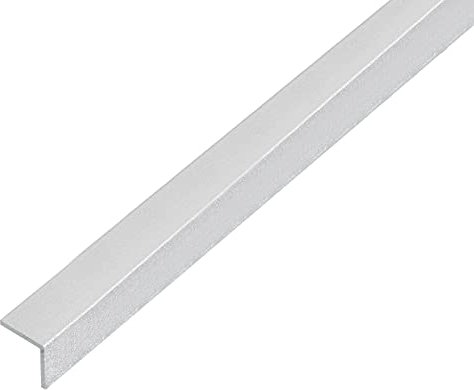 Alberts 489229 Winkelprofil | selbstklebend | Aluminium, kugelgestrahlt silber | 1000 x 10 x 10 mm