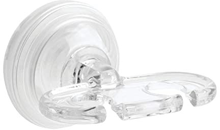iDesign 51120EU Power Lock Zahnbürstenhalter für Dusche, Spiegel - Durchsichtig Plastik 3,81 x 10,16 x 16,00 cm