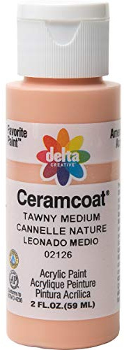 Delta Creative Ceramcoat Acrylic Paint in Assorted Colors (2 oz), 2126, Medium Flesh