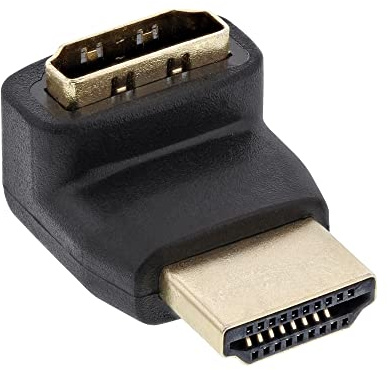 InLine 17600F HDMI Adapter, Stecker / Buchse, gewinkelt oben, vergoldete Kontakte, 4K2K kompatibel