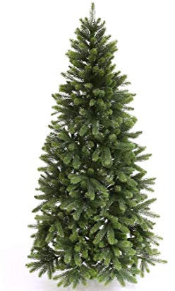 Künstlicher Spritzguss Weihnachtsbaum Tannenbaum 180cm mit PE-Nadeln in B1 schwer entflammbar von kunstpflanzen-discount.com