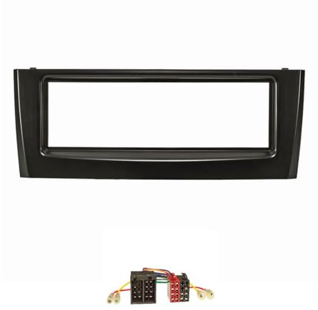 tomzz Audio 2414-030 Radioblende Set kompatibel mit FIAT Grande Punto Typ 199 Bj.2005-2009 schwarz mit Radioadapter ISO