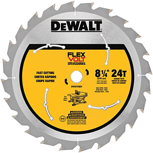 DEWALT DWAFV3824 Flexvolt 24T Table Saw Blade, 8-1/4