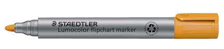 Staedtler Lumocolor Flipchart Marker 356-4 Bullet Tip - Orange (Pack of 10)