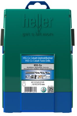 Heller Tools HSS-Co Edelstahlbohrer Set 25-teilig, 0990-21965