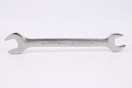 Williams 1725B Double Head Open End Wrench, 1/2 by 9/16-Inch