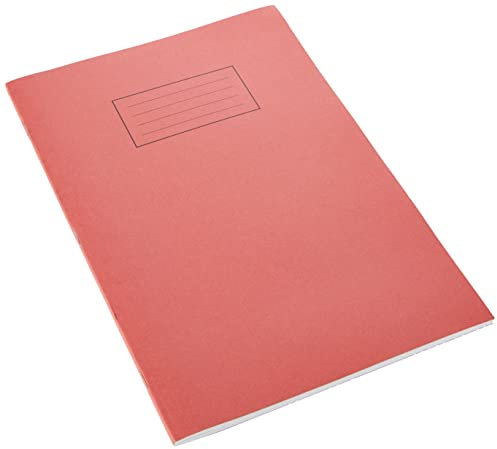 school exercise book ruled and margin A4 red cover x 1 single notebook
