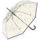 happy rain Essentials Emoticons Transparent Long AC Regenschirm 86 cm transparent red