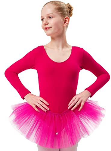 tanzmuster tutù da Danza Classica 'Alea' per Bambini in Fucsia, 104/110 (5-6 Anni)