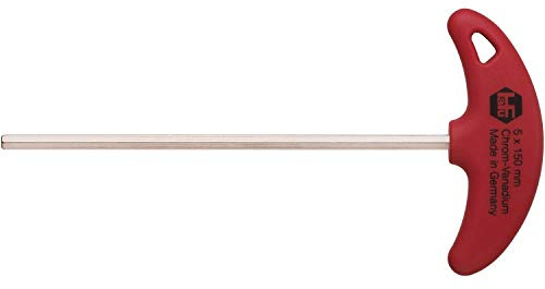 HAFU 220-520-02 Sechskant Stiftschlüssel mit T-Griff 5 mm, Länge 200 mm, mm, 200