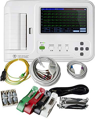 Denshine Portable Digital 6-channel Electrocardiograph ECG Machine EKG Machine with Software