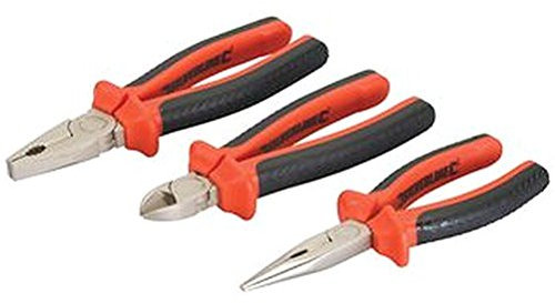 VDE PLIER SET 3PC Tools Pliers - VDE PLIER SET, 3PC, Kit Contents: 160mm long-nose pliers, 160mm side-cutting pliers and 180mm combination pliers