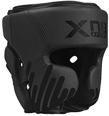 XN8 Kopfschutz MMA Kickboxen Kampfsport Boxhelm Nasenschutz Gesichtsschutz für Boxen,Muay Thai Taekwondo Kopfschützer Training Head Guard Boxing Sparring Manner Damen