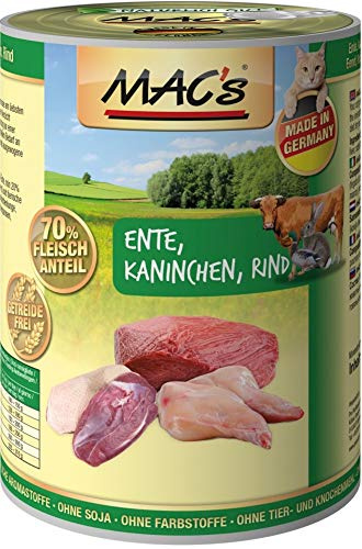 Mac'S Ente, Kaninchen & Rind 6 X 400 G , (6Er Pack)