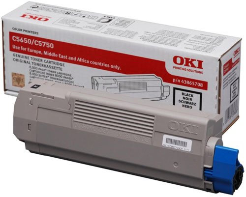 OKI 43865708 C5650, C5750 Tonerkartusche 8.000 Seiten, schwarz