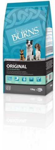 Burns Pet Original Complete Dry Adult Dog Food Fish, 15 kg