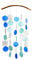 HAB & GUT -WCKU003B- Windspiel BLAU/GRÜN/WEIß, Perlmutt, 66 cm, Fensterschmuck, Mobile für Fenster, Terrasse, Balkon