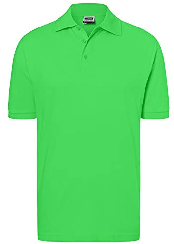 James & Nicholson Classic Polo, Camiseta para Hombre, Verde (Lime-Green), 2XL
