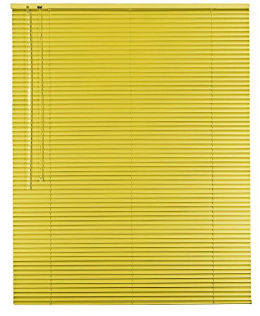 Original Easy-Shadow Aluminium Jalousie Jalousette Breite 110 x 140 cm Höhe in Farbe gelb - Bedienseite links - Fensterjalousie Jalousien Alu-Jalousien Alu-Jalousetten Fenster Rollo Lamellenbreite 25 mm Lamellen / Maßanfertigung